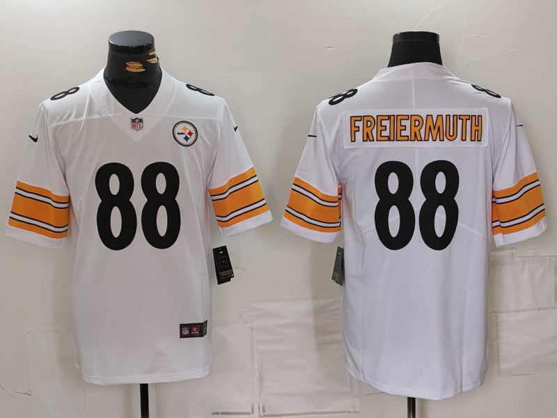 Men's Pittsburgh Steelers Pat Freiermuth White Game Jersey football jersey product view 1