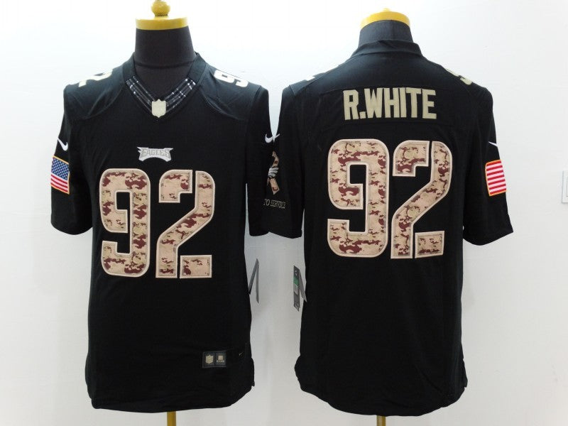 Men's Philadelphia Eagles Reggie White #92 Black Game Player Jersey1 football jersey product view 1