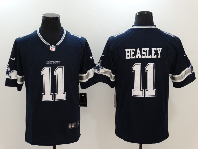 Men's Dallas Cowboys Cole Beasley Navy Game Player Jersey football jersey product view 1