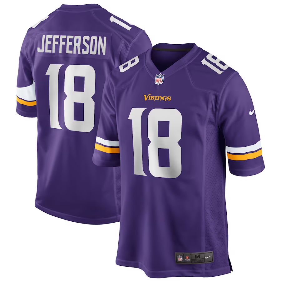 Justin Jefferson Minnesota Vikings Jersey football jersey product view 1