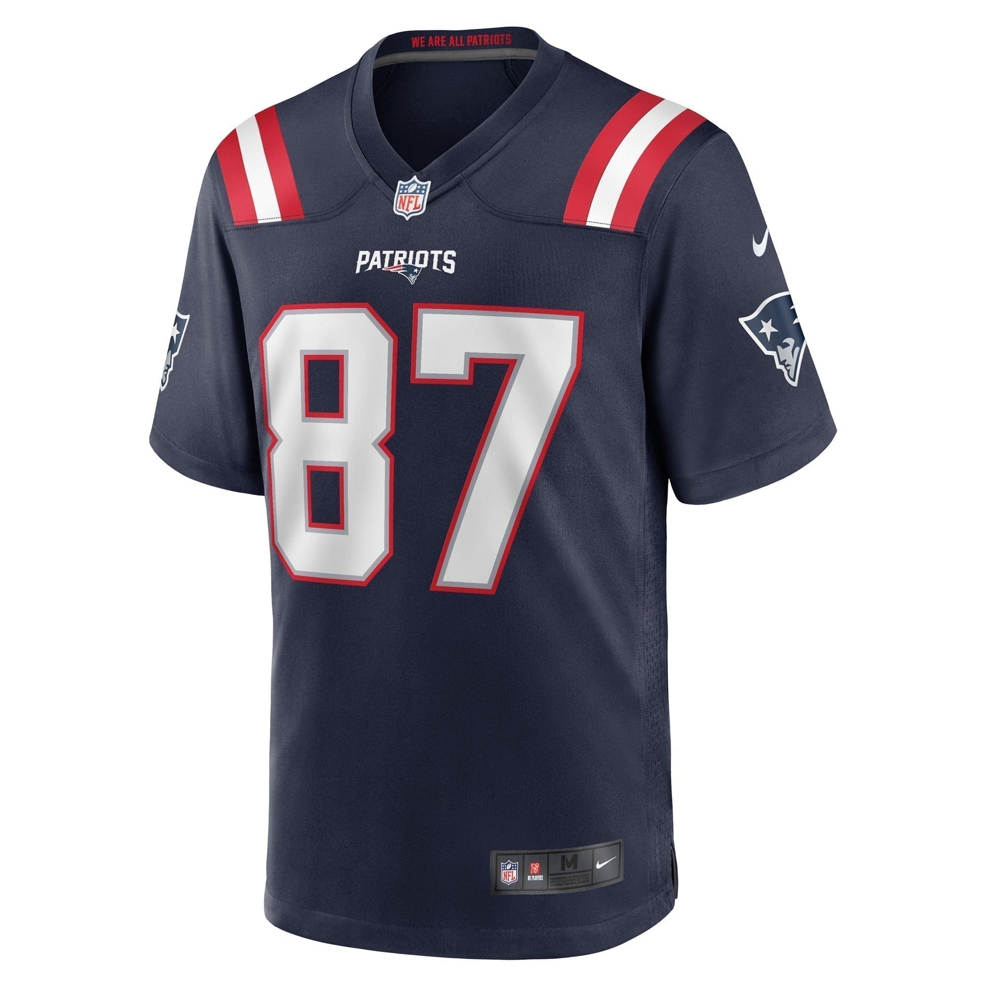 Matt Sokol New England Patriots Game Jersey - Navy football jersey product view 2