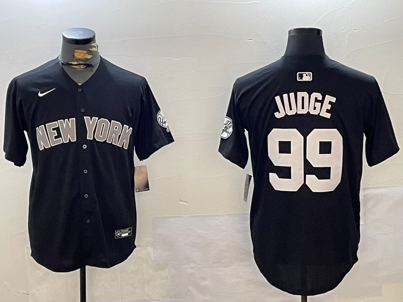 Men's New York Yankees Aaron Judge #99 Black Game Jersey baseball jersey product view 1