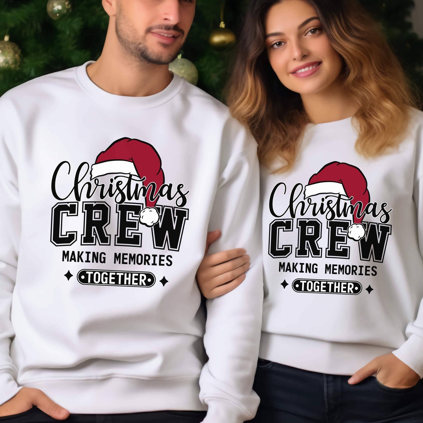 Christmas Crew Family Matching Sweatshirt Unisex T-shirt, Sweatshirt, Hoodie, Long Sleeve Tee - T-Shirt, Sweatshirt, Hoodie