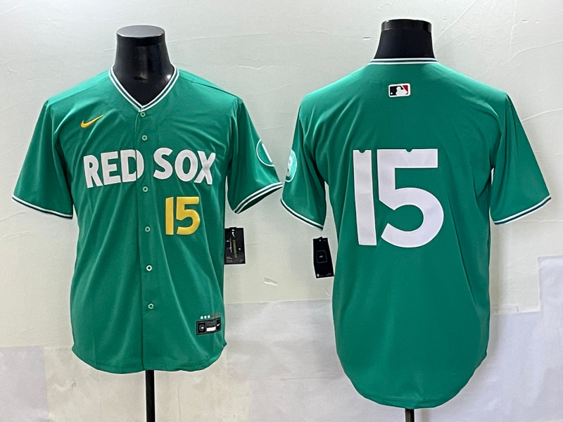 Men's Boston Red Sox Dustin Pedroia Green 2025 City Connect Limited Player Jersey baseball jersey product view 1