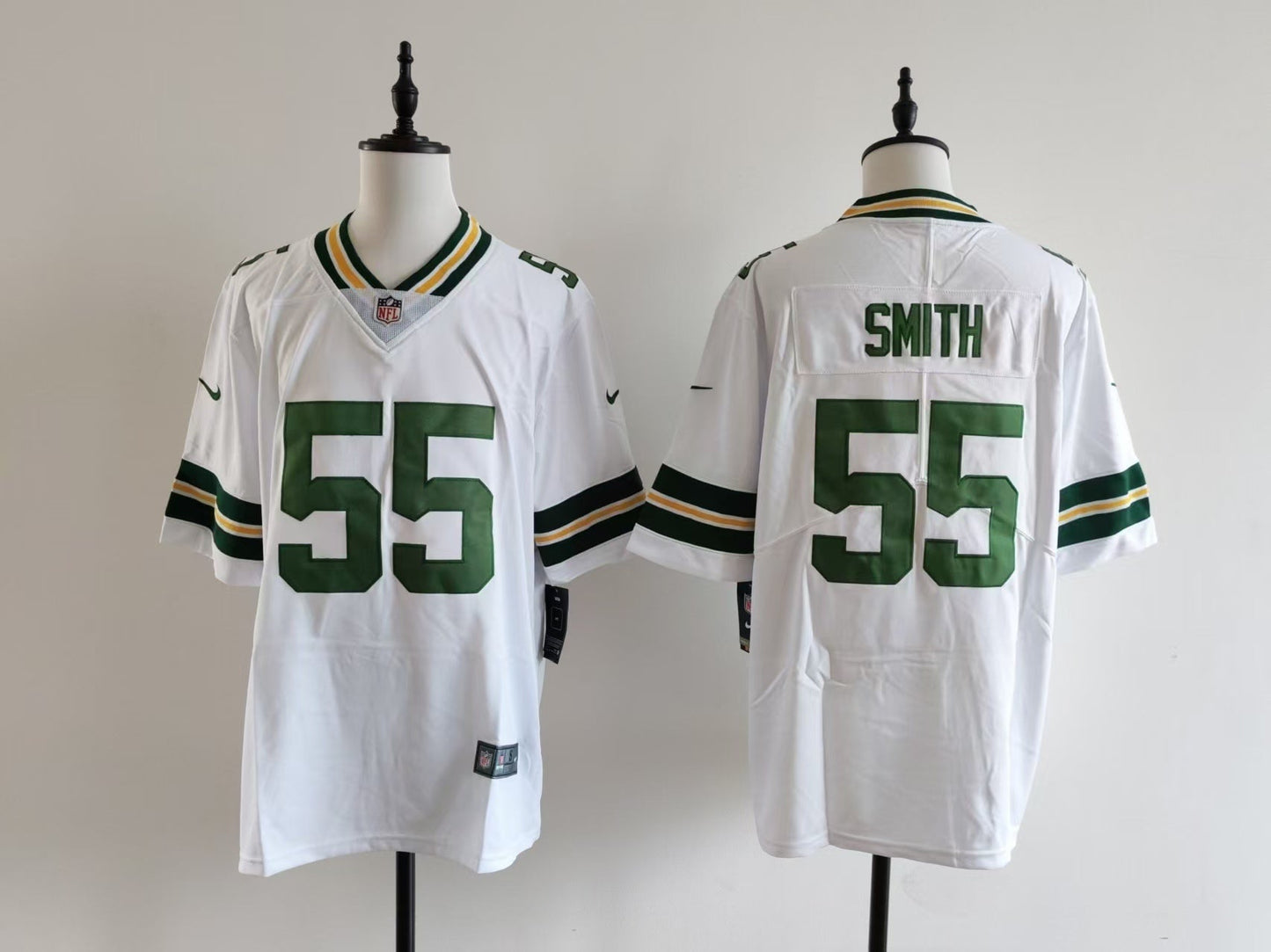 Men's Green Bay Packers Darius Smith Jersey - White football jersey product view 1