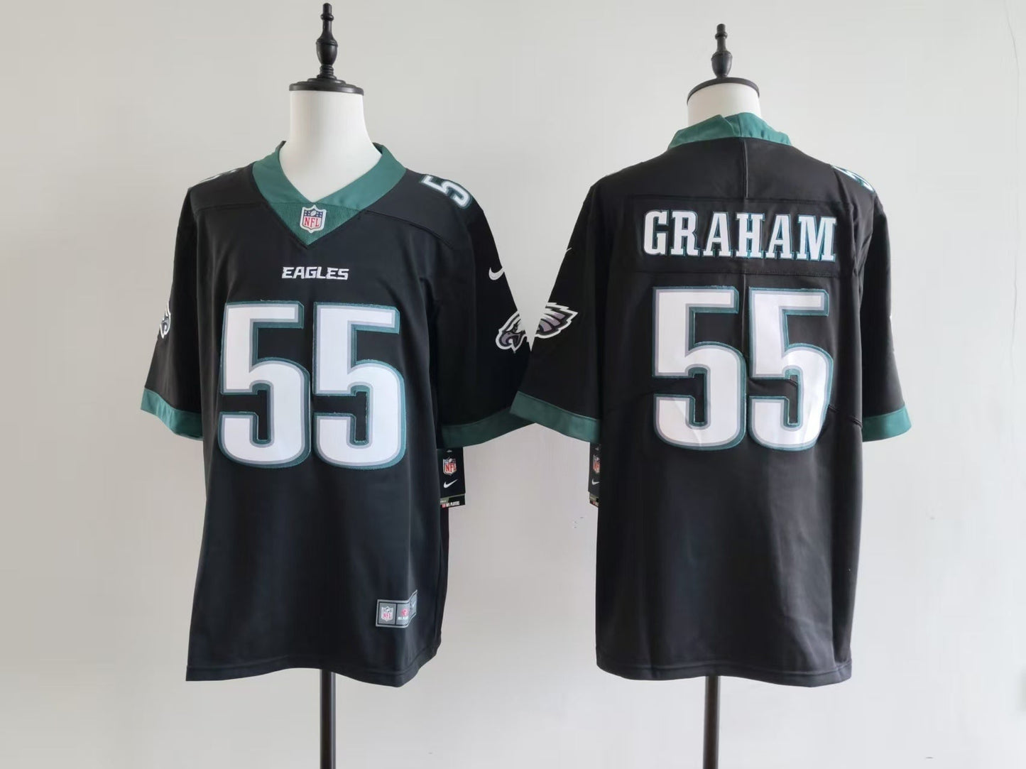 Men's Philadelphia Eagles Brandon Graham Jersey-Black football jersey product view 1