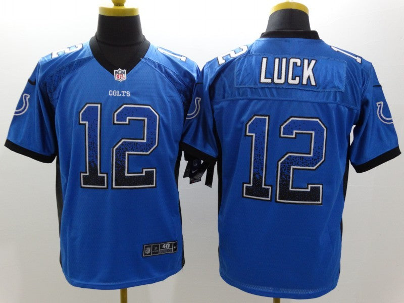 Men's Indianapolis Colts Andrew Luck #12 Blue Game Player Jersey1 football jersey product view 1