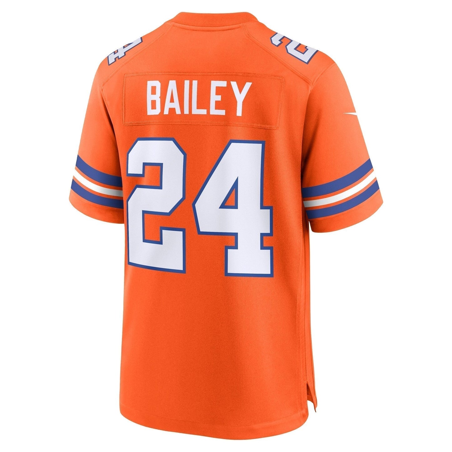 Champ Bailey Denver Broncos Mile High Collection 1977 Throwback Retired Game Jersey - Orange football jersey product view 3