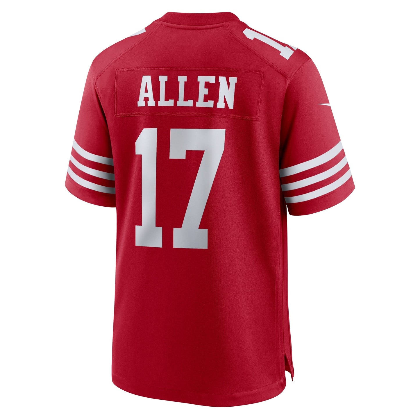 Brandon Allen San Francisco 49ers Game Jersey - Scarlet football jersey product view 3