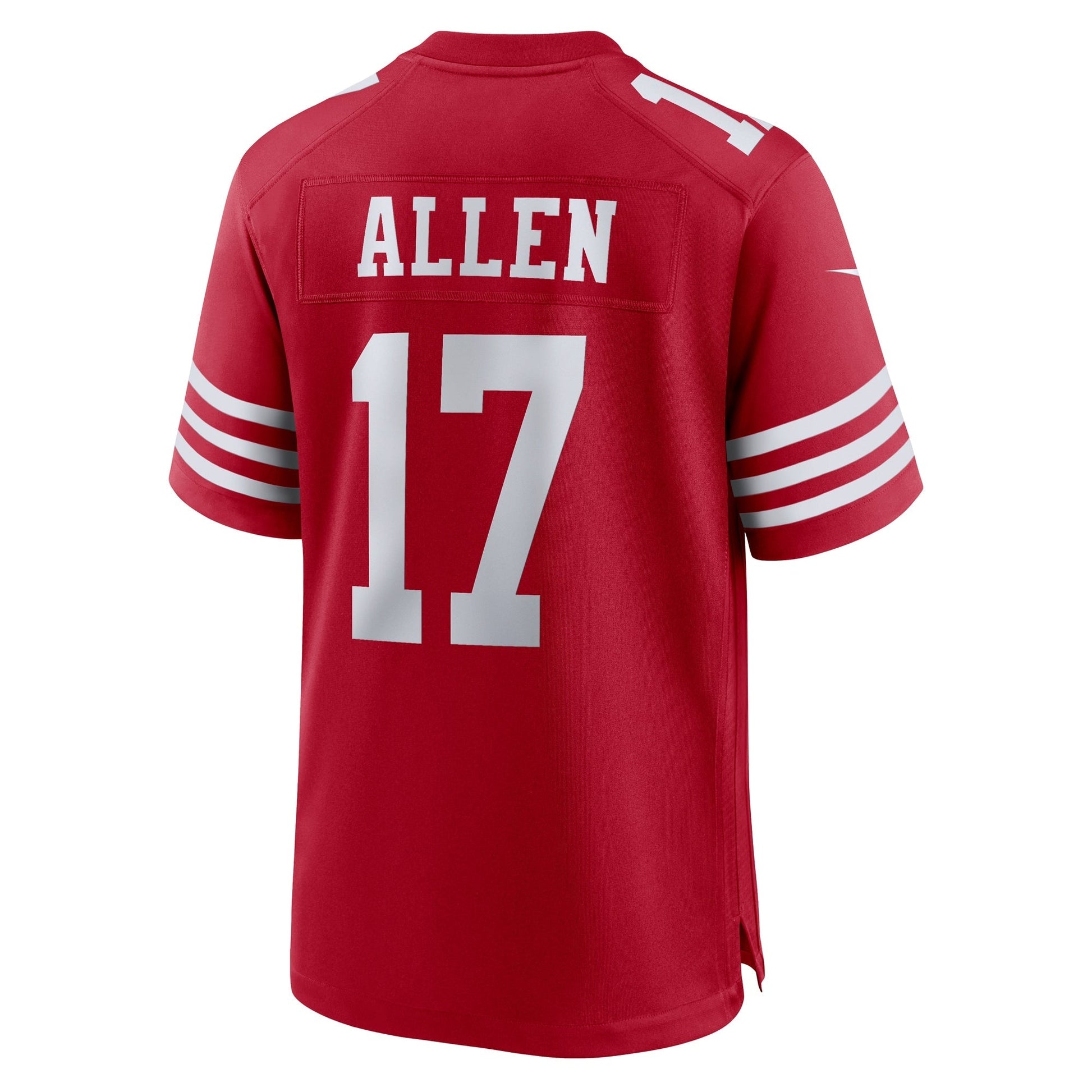 Brandon Allen San Francisco 49ers Game Jersey - Scarlet football jersey product view 3