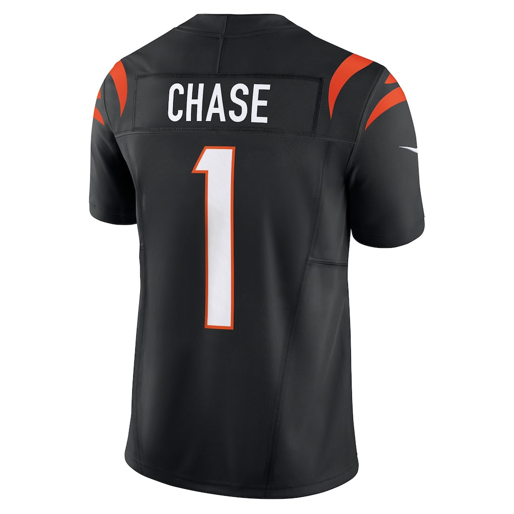 C.Bengals #1 Ja'Marr Chase Black Vapor F.U.S.E. Limited Jersey football jersey product view 1
