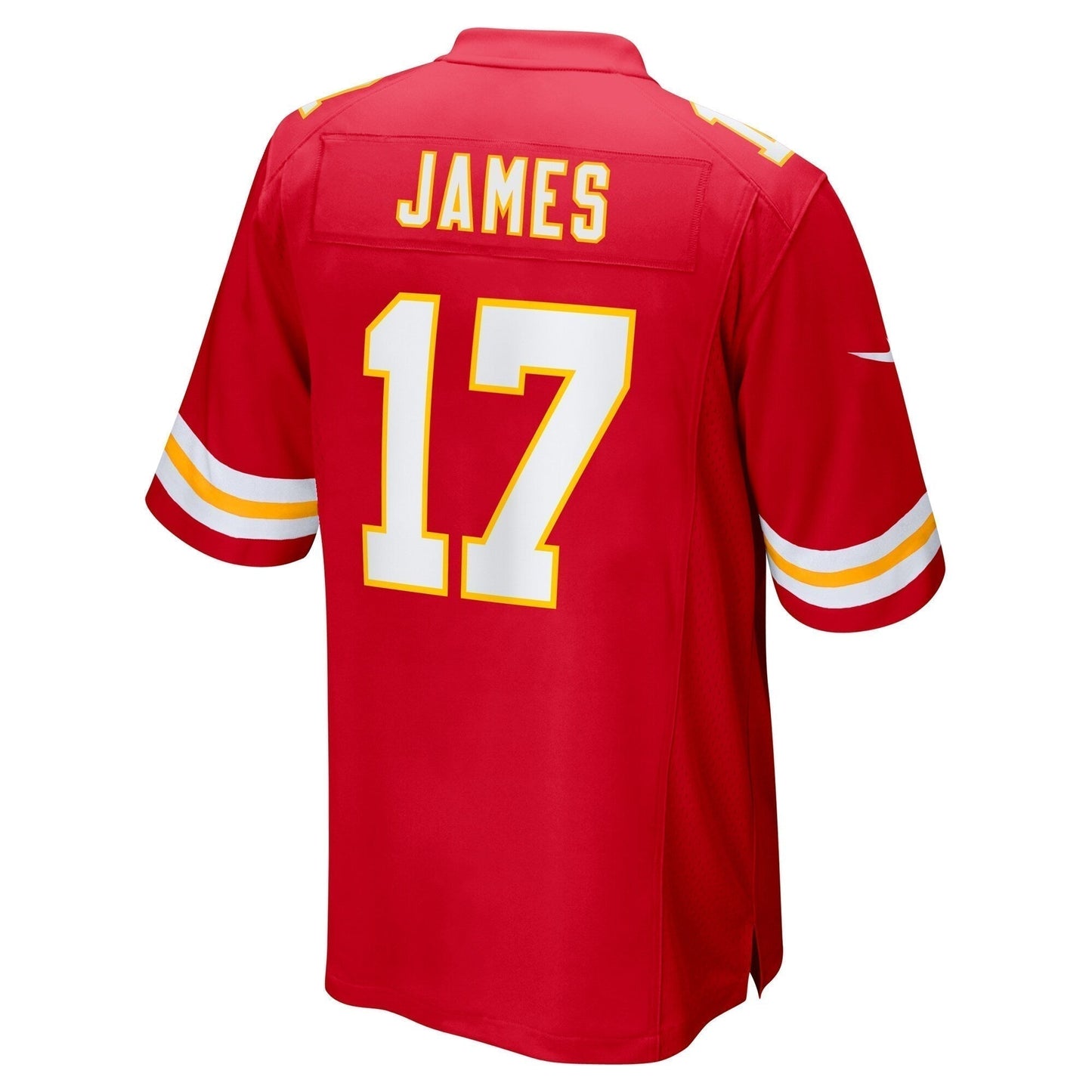 Richie James Kansas City Chiefs Game Jersey - Red football jersey product view 3