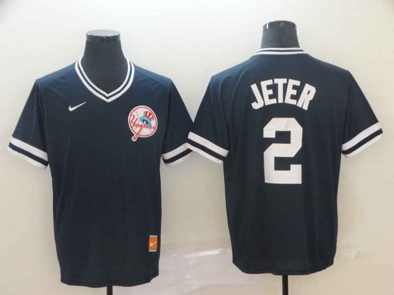 Men's New York Yankees1 Derek Jeter #2 Navy Stitched Jersey baseball jersey product view 1