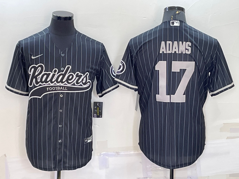 Men's Las Vegas Raiders Davante Adams #17 Black Game Player Jersey1 Joint Edition football jersey product view 1