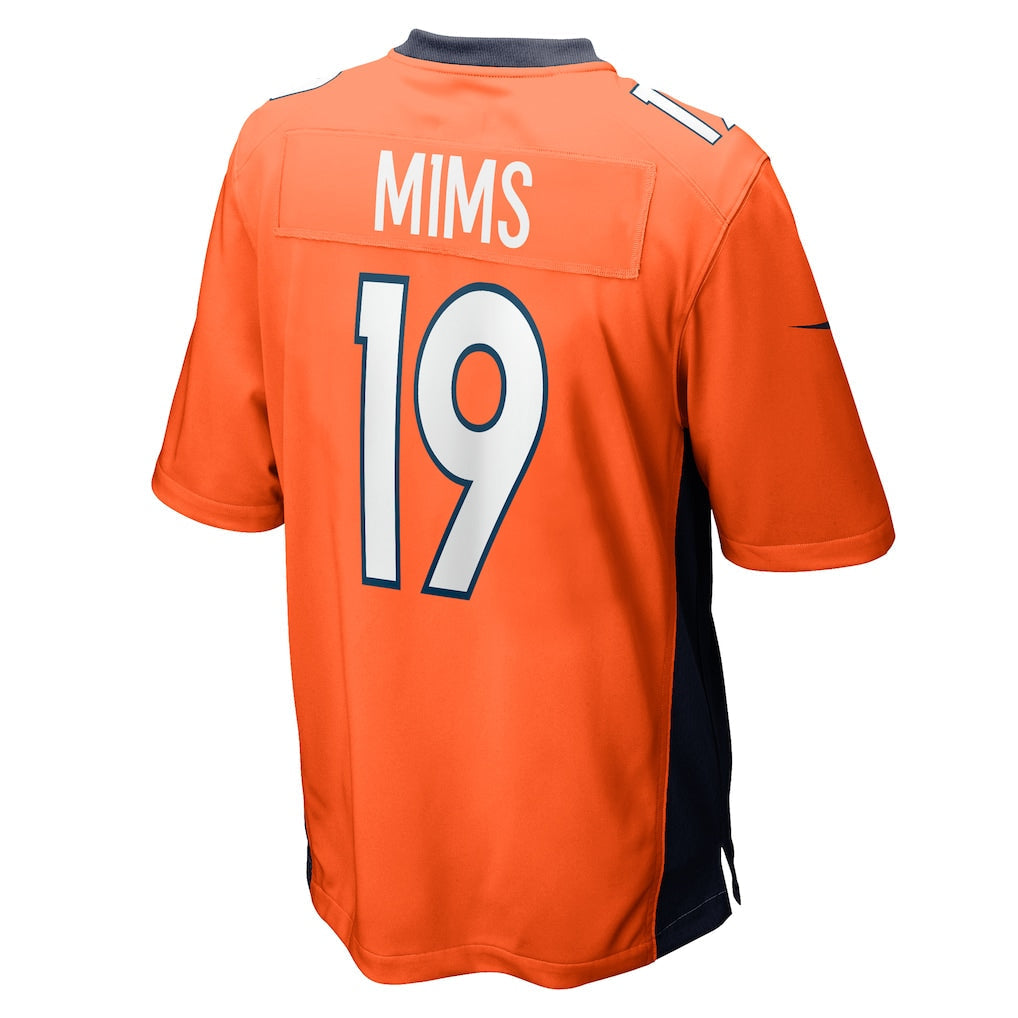 D.Broncos #19 Marvin Mims Jr OrangePlayer Game Jersey football jersey product view 1
