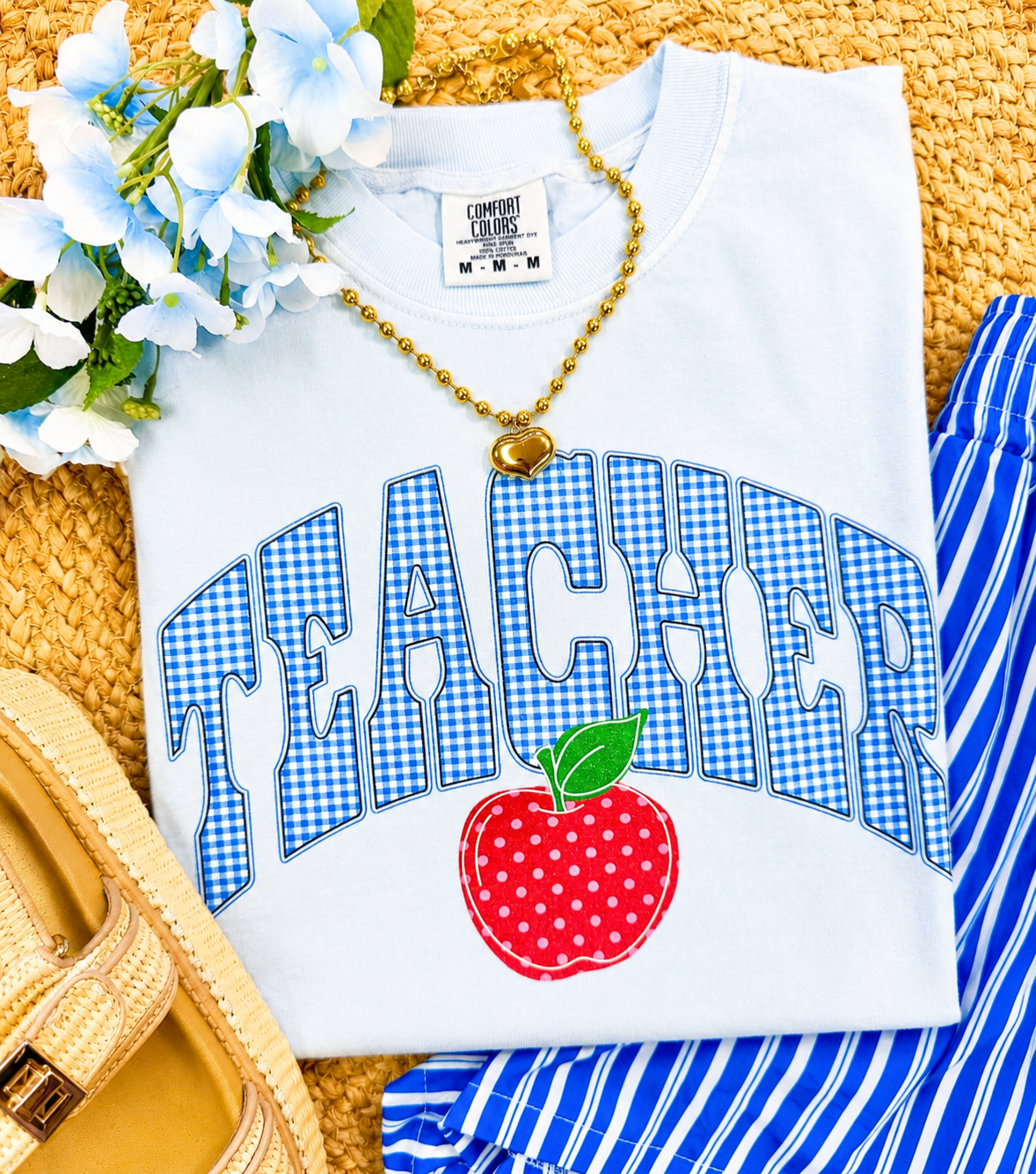 Teacher Gingham Tee Unisex T-shirt, Sweatshirt, Hoodie, Long Sleeve Tee - T-Shirt, Sweatshirt, Hoodie
