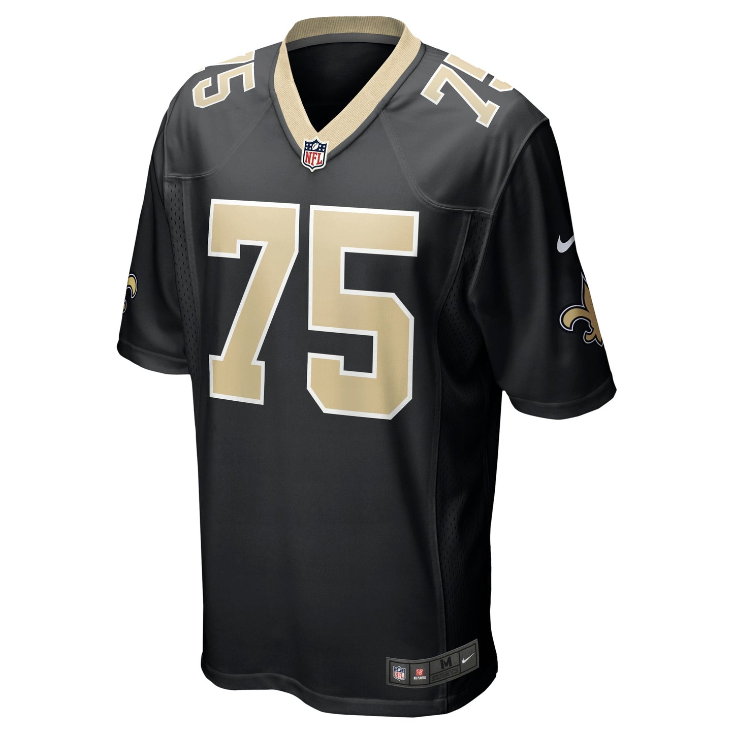 Andrus Peat New Orleans Saints Game Jersey - Black football jersey product view 2