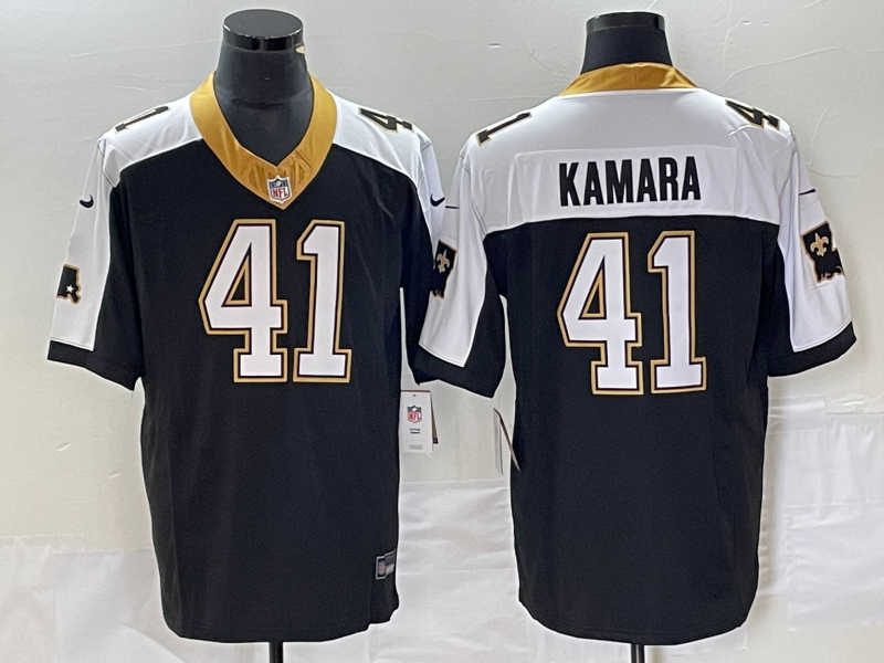 Men's New Orleans Saints Alvin Kamara Black Vapor F.U.S.E. Limited Jersey football jersey product view 1
