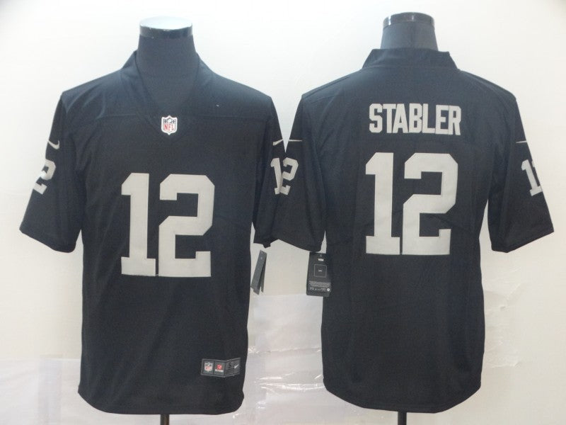 Men's Las Vegas Raiders Ken Stabler Black Game Player Jersey football jersey product view 1