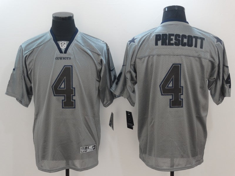 Men's Dallas Cowboys Dak Prescott #4 Gray Team Game Jersey1 football jersey product view 1