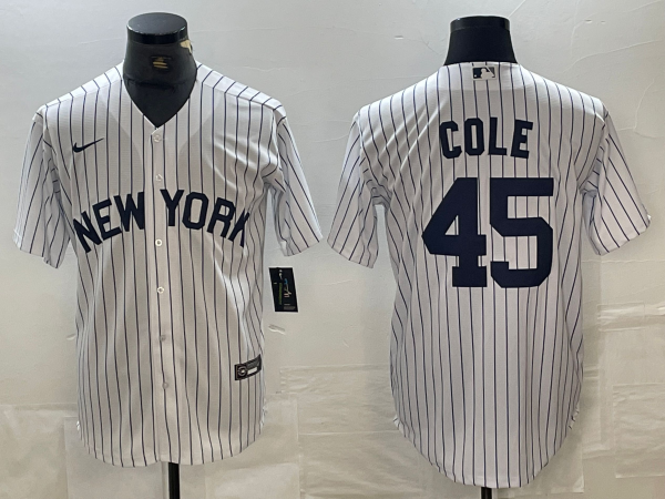 Men's New York Yankees Gerrit Cole #45 White Limited Jersey baseball jersey product view 1