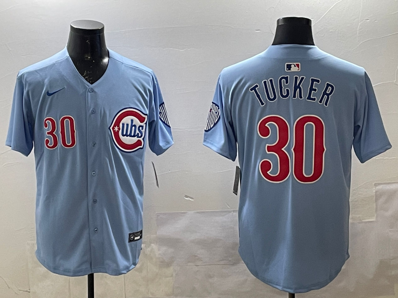 Men's Chicago Cubs Kyle Tucker #30 Baby Blue 2nd Alternate Limited Player Jersey baseball jersey product view 1