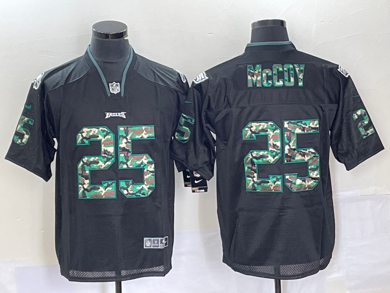 Men's Philadelphia Eagles LeSean McCoy #25 Black Player Game Jersey1 football jersey product view 1