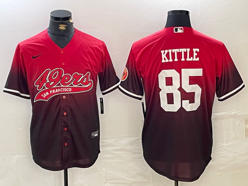 Men's San Francisco 49ers George Kittle Scarlet Player Jersey football jersey product view 1