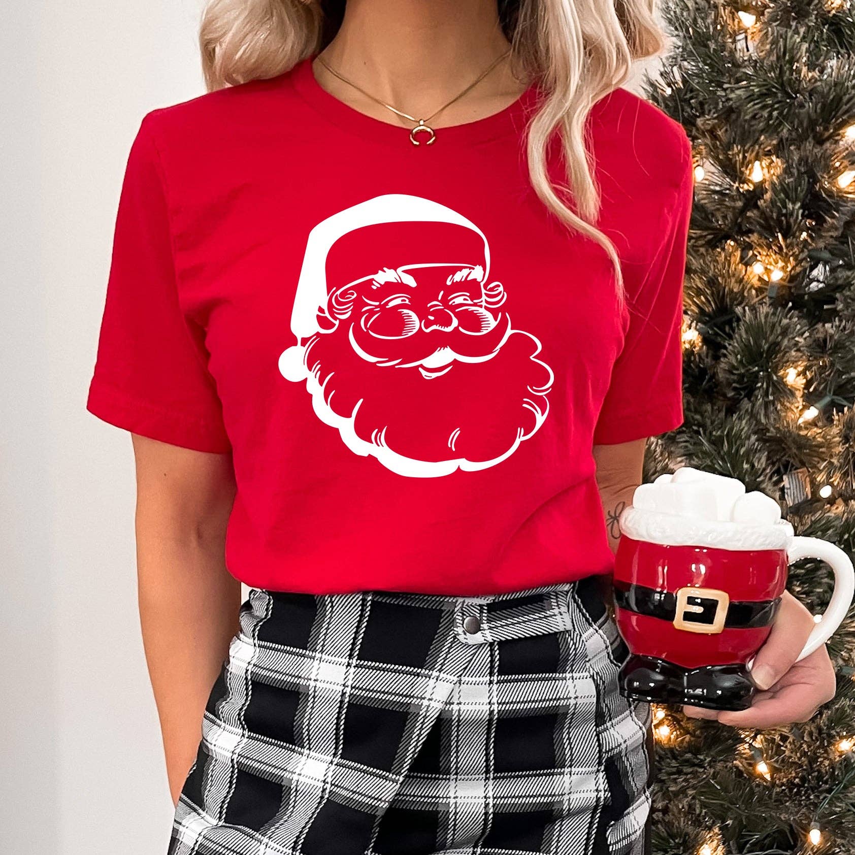 Retro Santa | Christmas | Sizes XS-2XL Unisex T-shirt, Sweatshirt, Hoodie, Long Sleeve Tee - T-Shirt, Sweatshirt, Hoodie