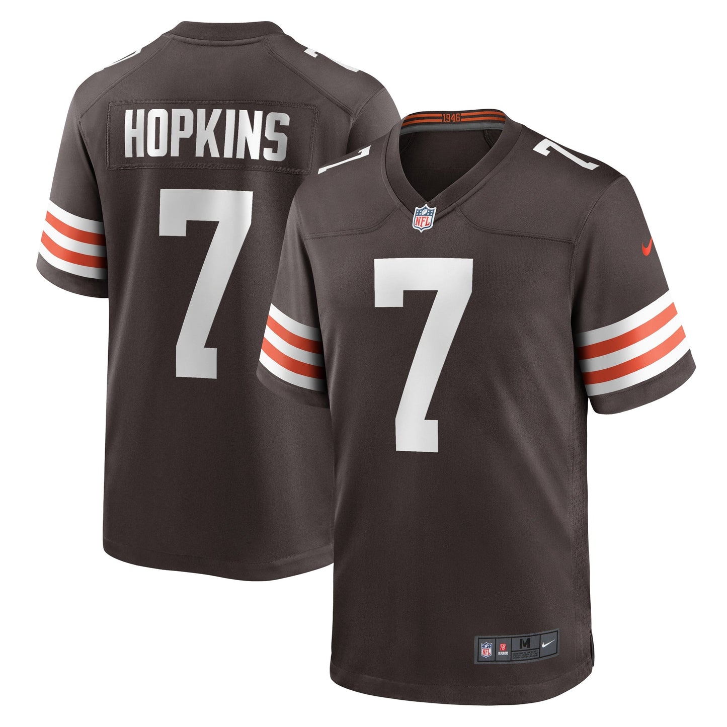 Dustin Hopkins Cleveland Browns Team Game Jersey - Brown football jersey product view 1