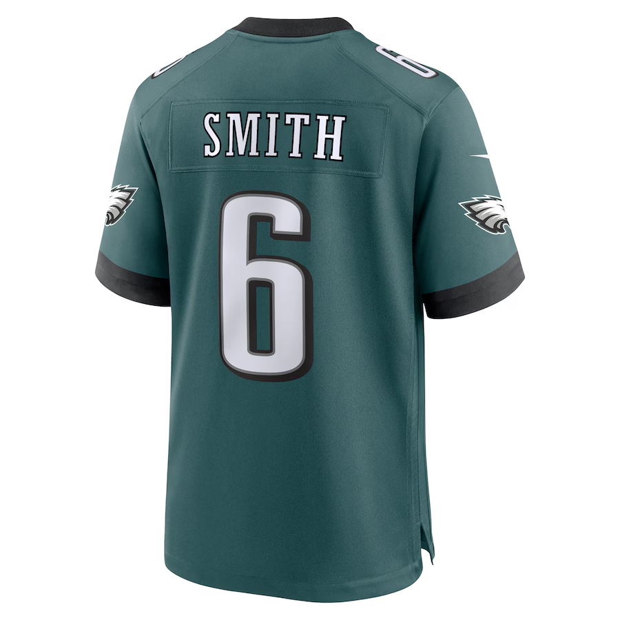 Men's Philadelphia Eagles DeVonta Smith Midnight Green Super Bowl LIX Game Player Jersey football jersey product view 3