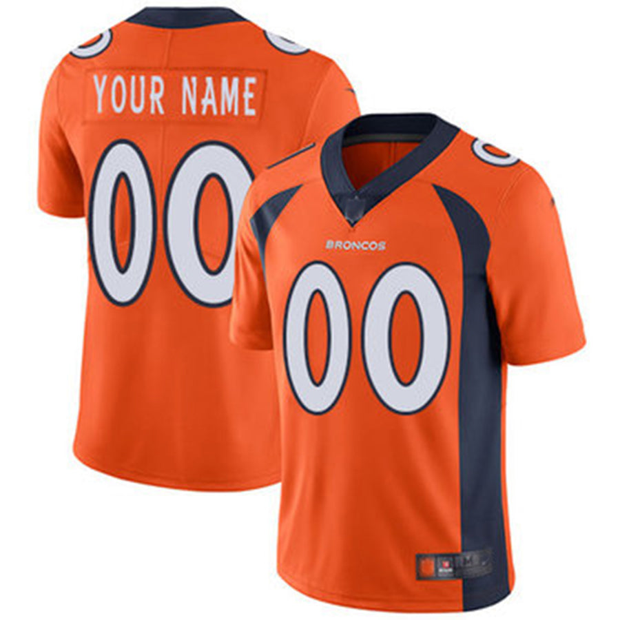 Men's Denver Broncos Orange Custom Game Jersey football jersey product view 1