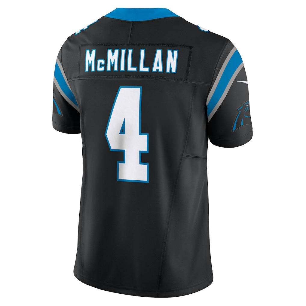 C.Panthers #4 Tetairoa McMillan Black Team Vapor F.U.S.E. Limited Jersey football jersey product view 1