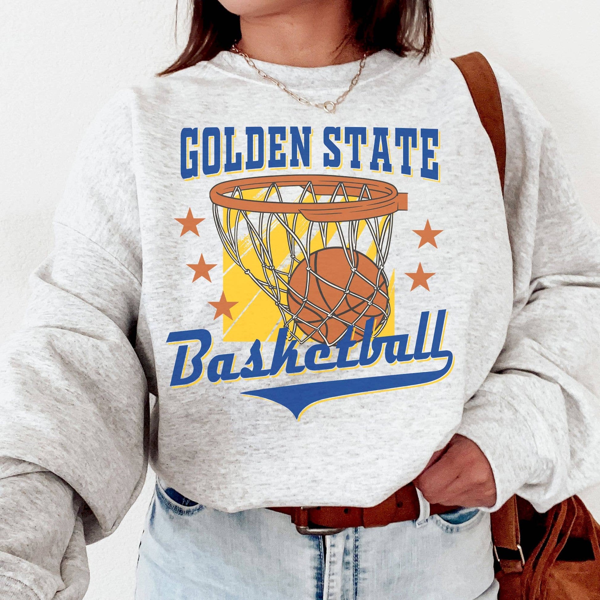 Vintage Golden State Warrior Basketball Fan Sweatshirt Unisex T-shirt, Sweatshirt, Hoodie, Long Sleeve Tee - T-Shirt, Sweatshirt, Hoodie