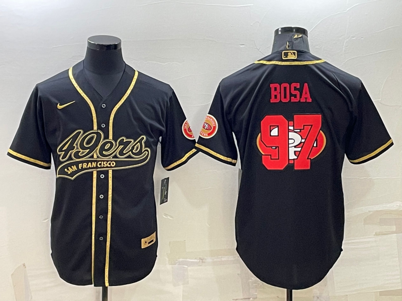 Men's San Francisco 49ers Nick Bosa Black Player Jersey Joint Edition football jersey product view 1