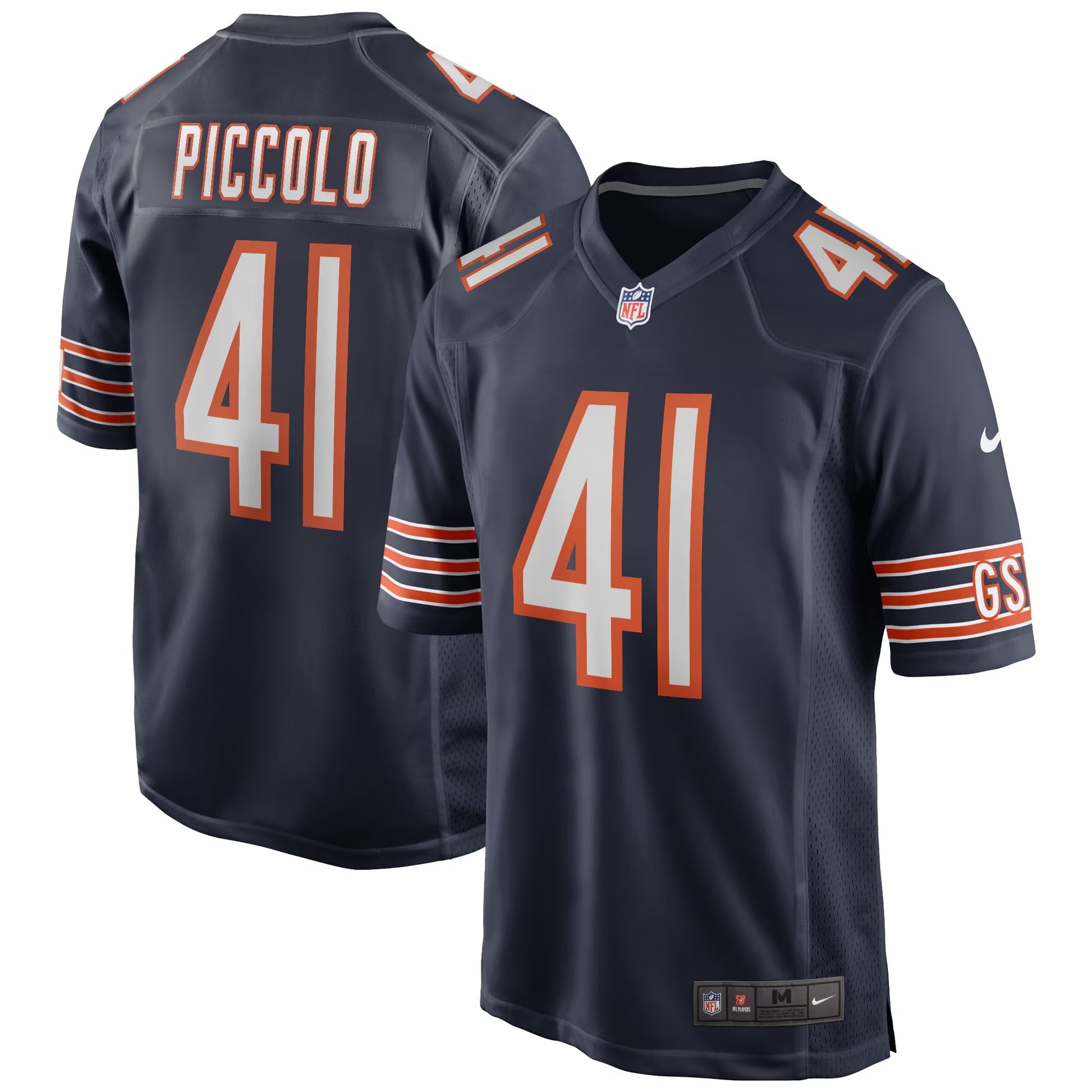 Chicago Bears Brian Piccolo Navy Game Retired Player Jersey football jersey product view 1