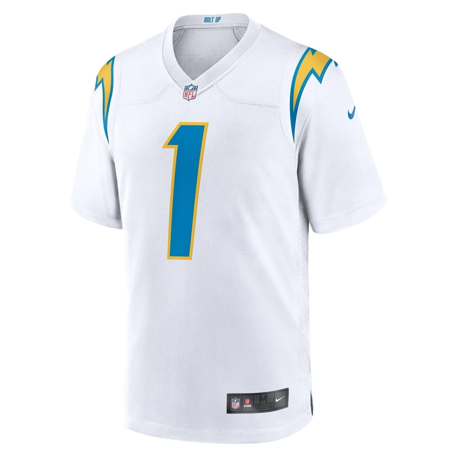 Quentin Johnston Los Angeles Chargers Away Game Jersey - White football jersey product view 2