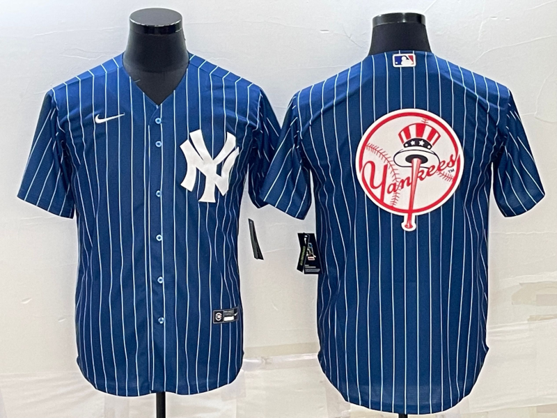 Men's New York Yankees Blue Replica Team Jersey1 baseball jersey product view 1