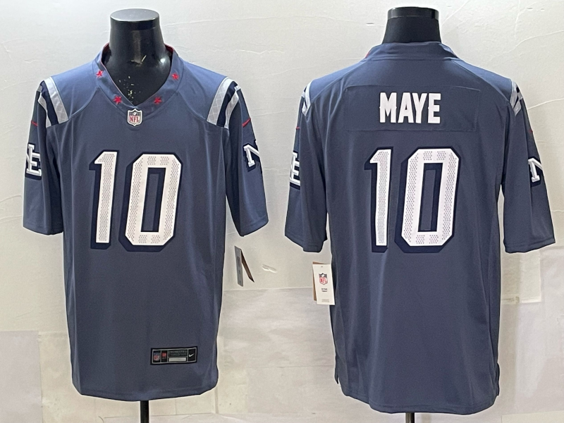 Men's New England Patriots Drake Maye #10 Storm Blue 2025 Rivalries Collection Limited Jersey football jersey product view 1