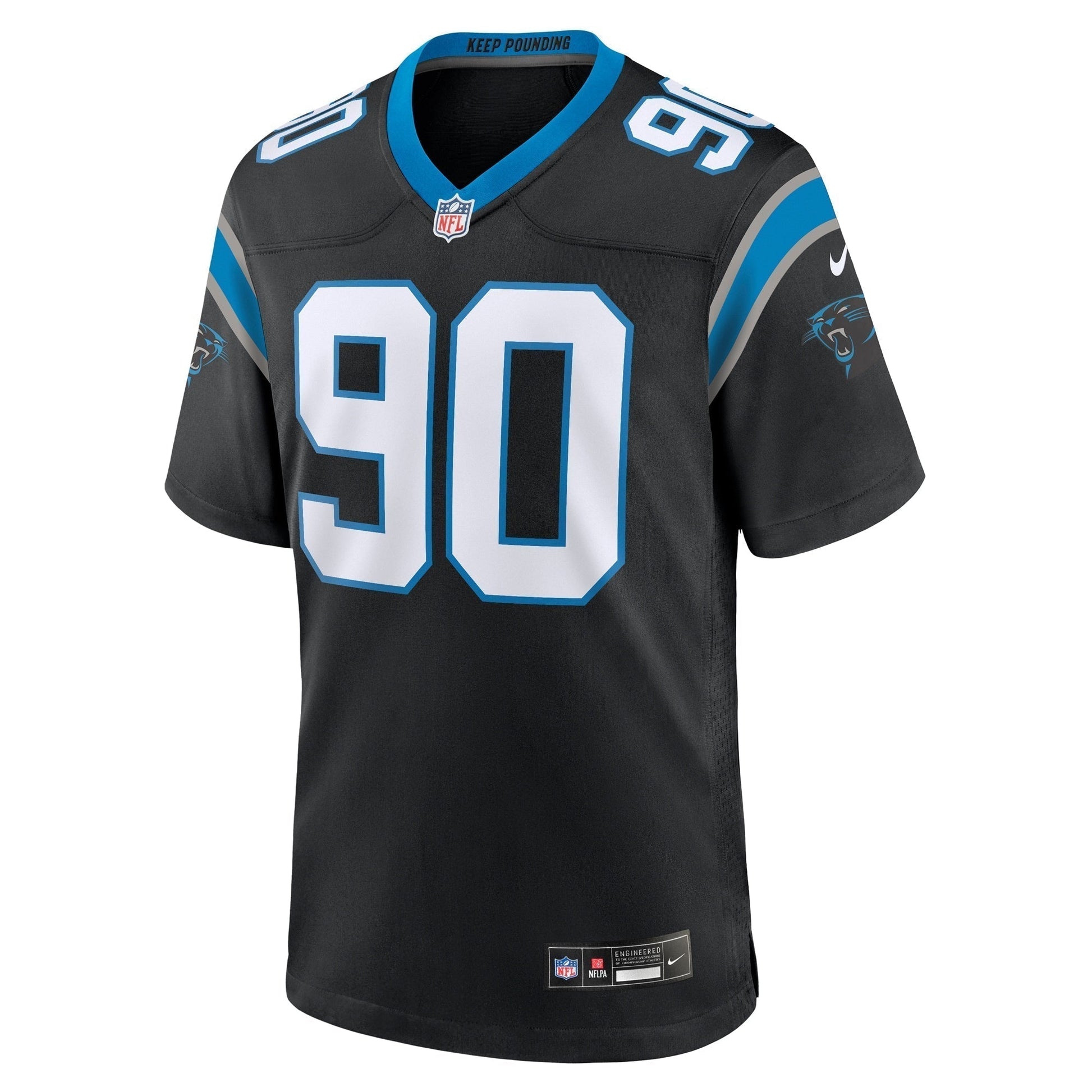 Julius Peppers Carolina Panthers Retired Game Jersey - Black football jersey product view 2