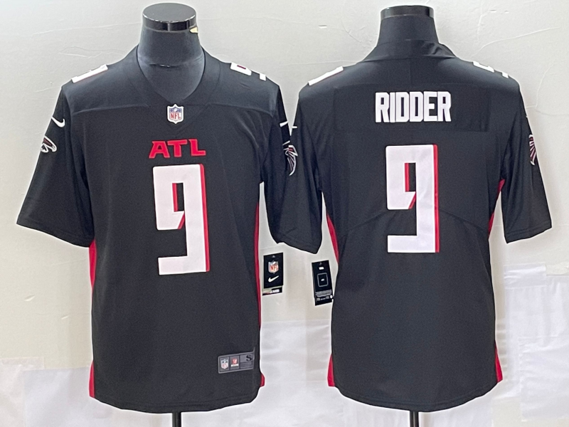 Men's Atlanta Falcons Desmond Ridder Black Game Jersey football jersey product view 1