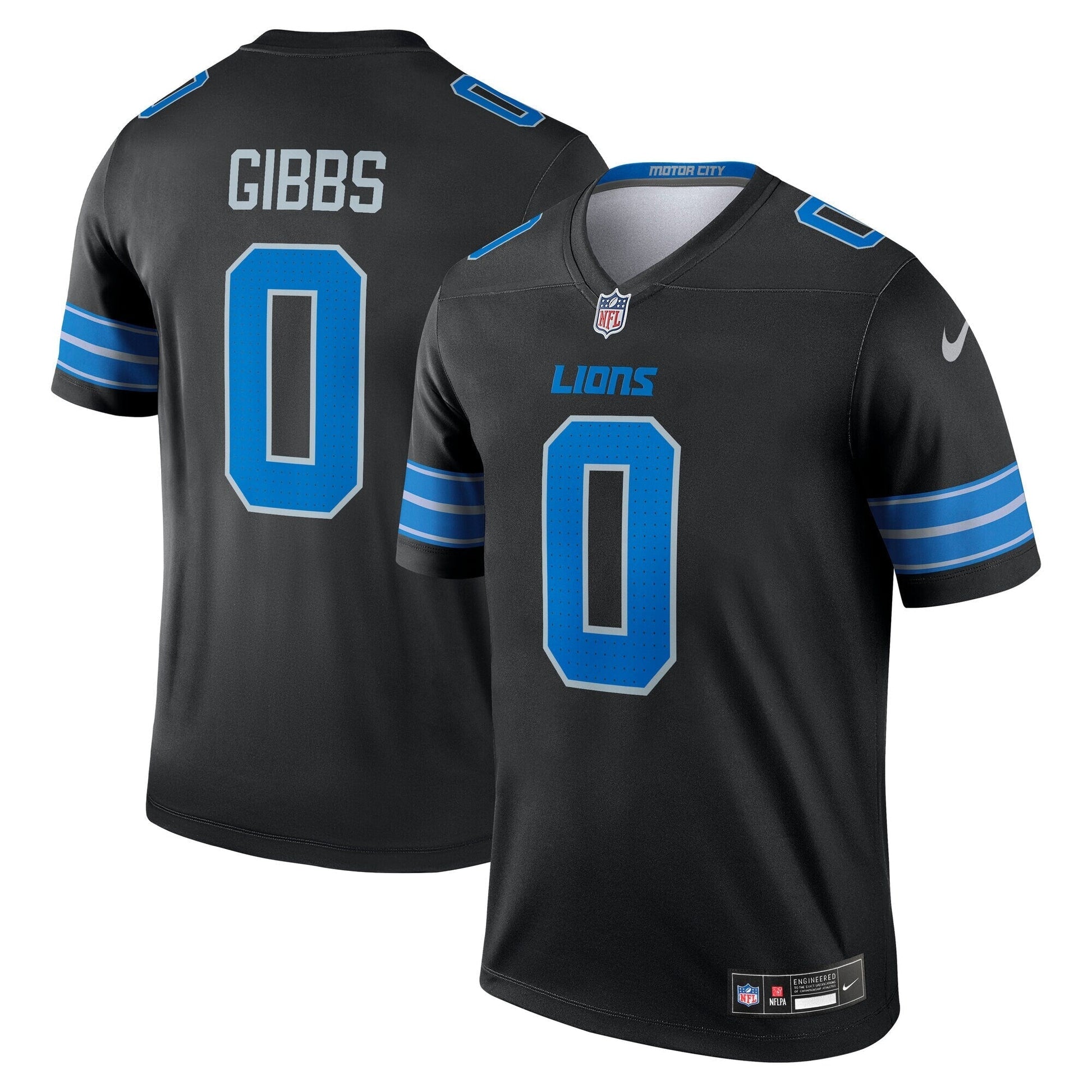 Detroit Lions Jahmyr Gibbs Black Legend Player Performance Top football jersey product view 1