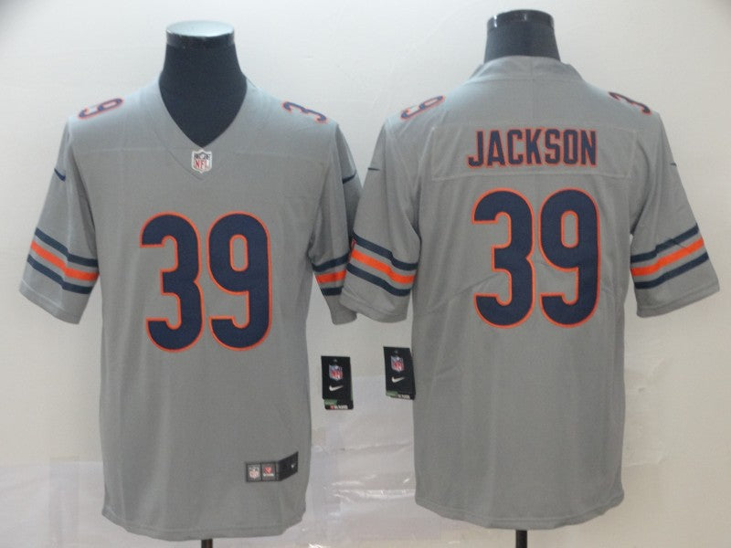 Men's Chicago Bears Eddie Jackson #39 Gray Game Jersey1 football jersey product view 1