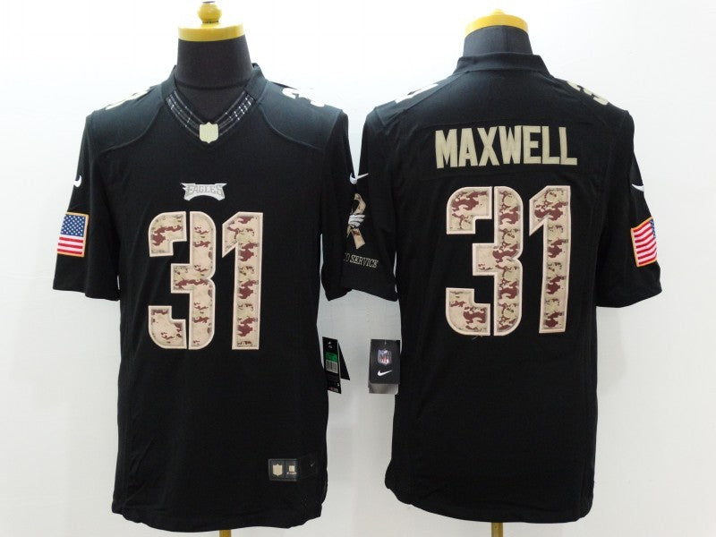Men's Philadelphia Eagles Byron Maxwell #31 Black Game Player Jersey1 football jersey product view 1