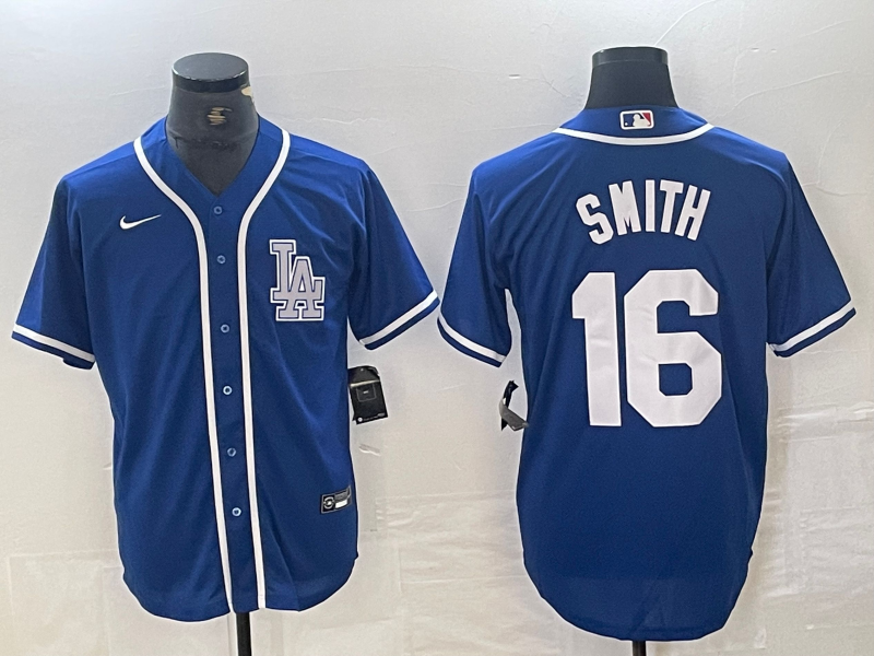 Men's Los Angeles Dodgers Will Smith #16 Blue Limited Player Jersey1 baseball jersey product view 1