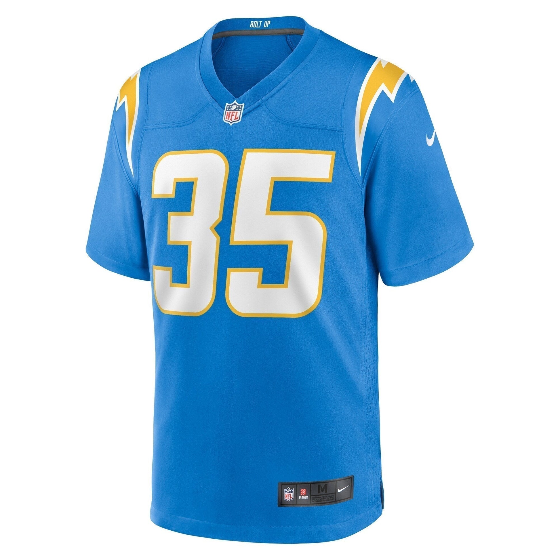 Terrell Bynum Los Angeles Chargers Team Game Jersey - Powder Blue football jersey product view 2