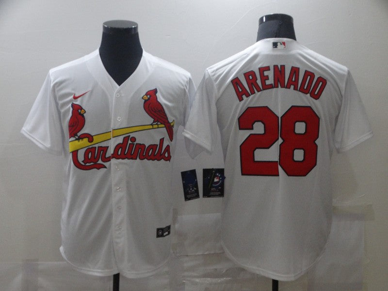 Men's St. Louis Cardinals Nolan Arenado White Replica Baseball Jersey baseball jersey product view 1