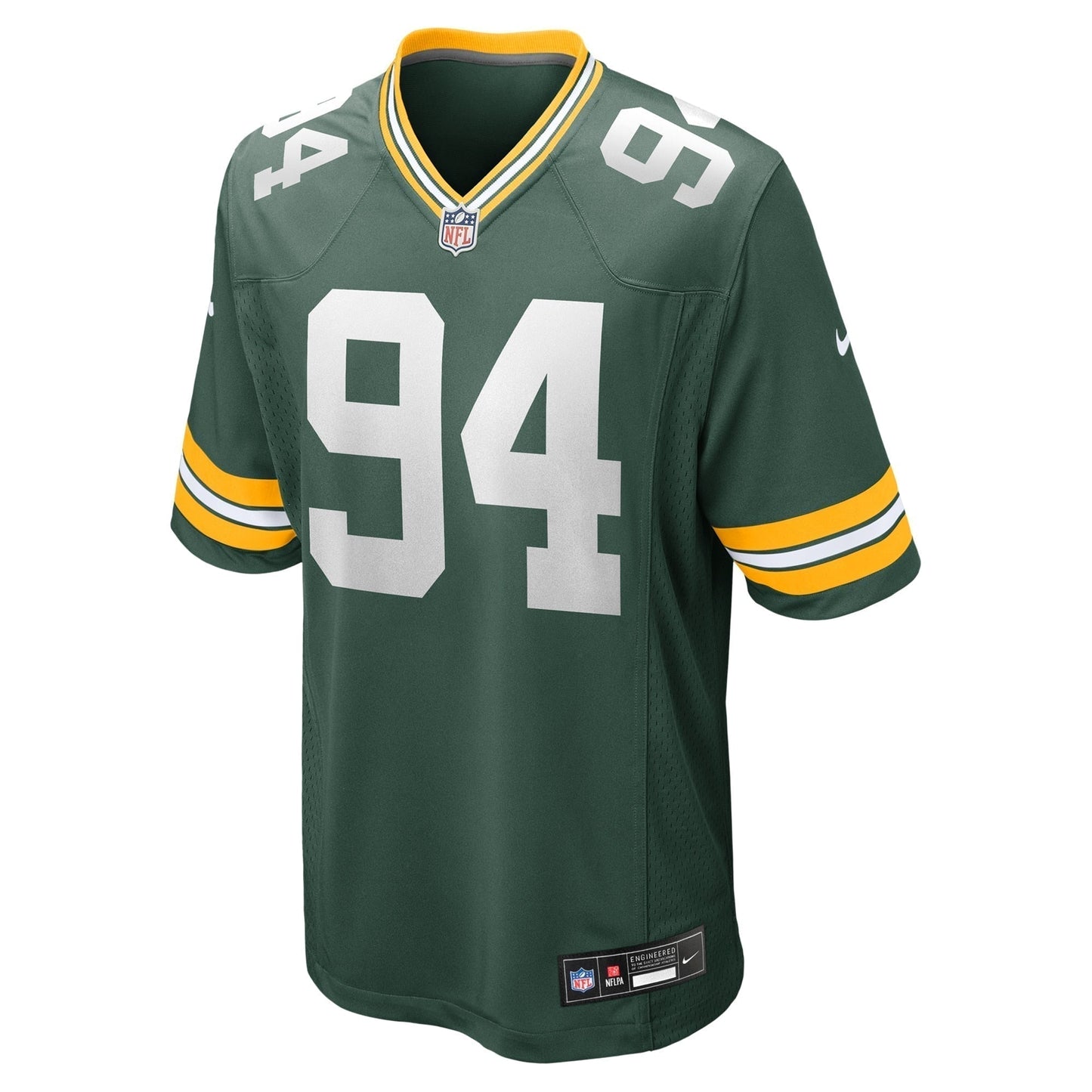 Karl Brooks Green Bay Packers Game Jersey - Green football jersey product view 2