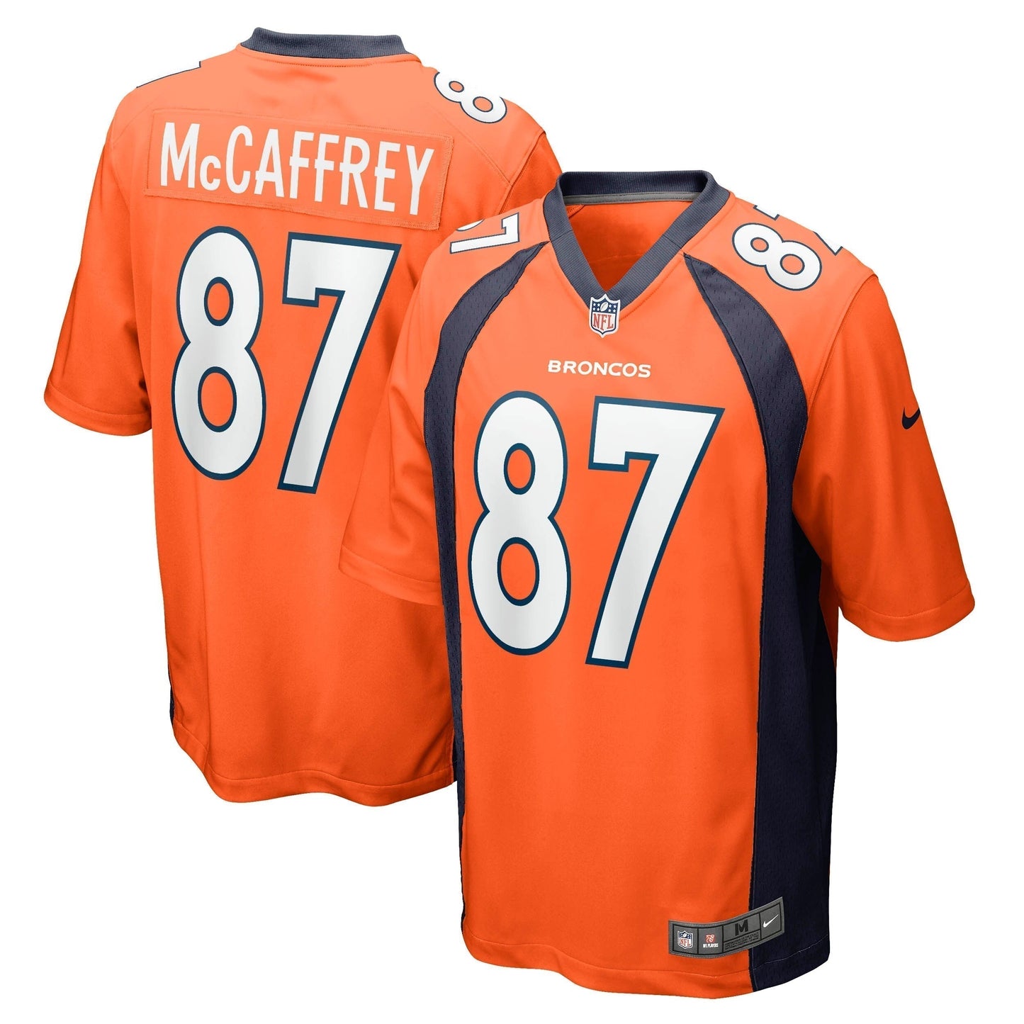 Ed McCaffrey Denver Broncos Game Retired Jersey - Orange football jersey product view 1