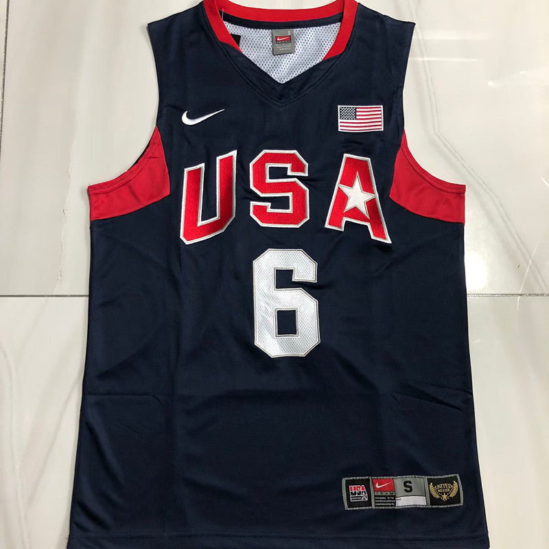 Dream Team James 6 Black MN basketball jersey product view 2
